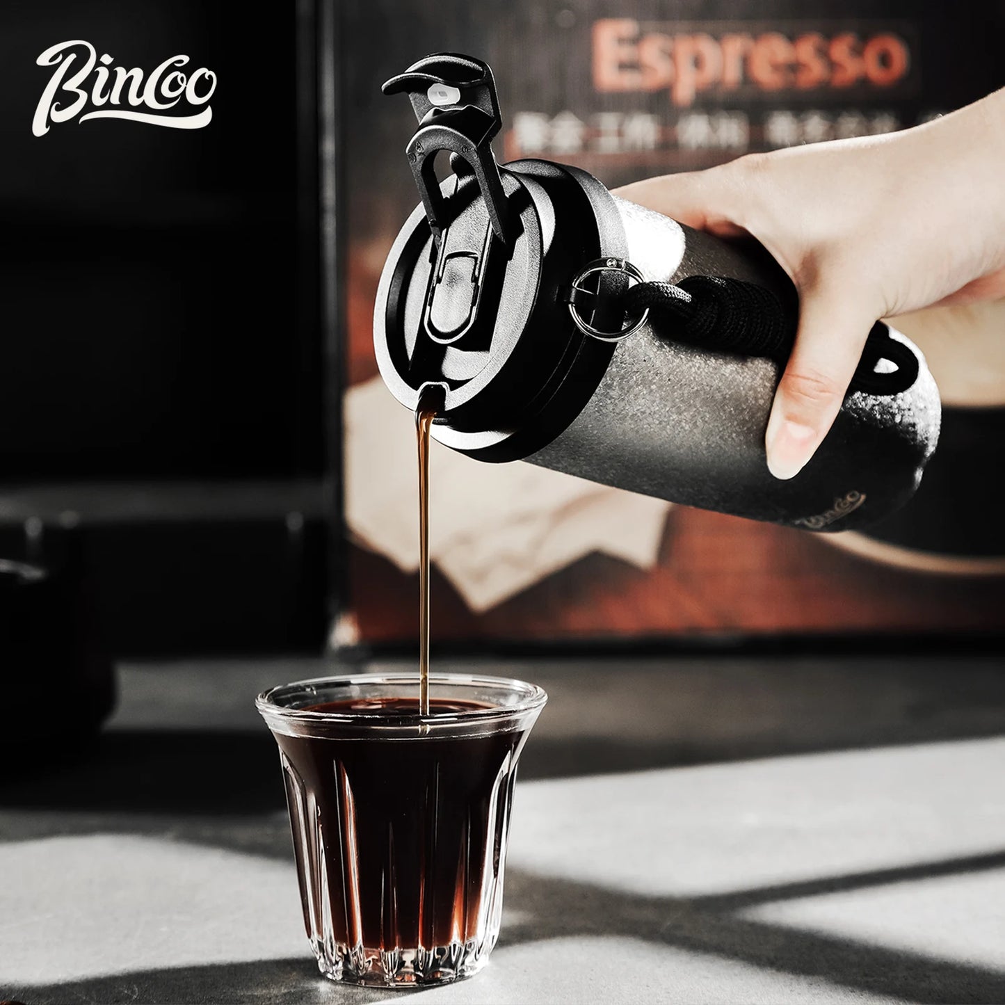 Bincoo 500ml Double Wall Ceramic Lined Travel Mug Car Vacuum Insulated Coffee Cup Portable Stainless Steel Thermal Cup for Daily