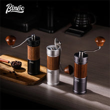 Bincoo Manual Coffee Grinder 38mm CNC 420 6-Star Steel Burr 9-Grade External Adjustment Aluminum Body for Precise Hand Grinding