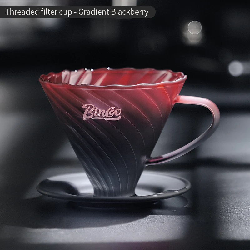 Bincoo Pour Over Coffee Maker Set Reusable Coffee Filter Dripper Glass Coffee Hand Brewing Coffee Sharing Pot Funnel Filter Cups