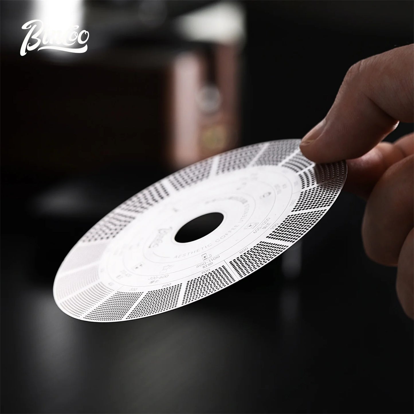 Bincoo GYKF2330 Coffee Grind Size Guide Card for Comparing Fineness and Coarseness Espresso and Pour Over Coffee to Achieve Ideal Grind