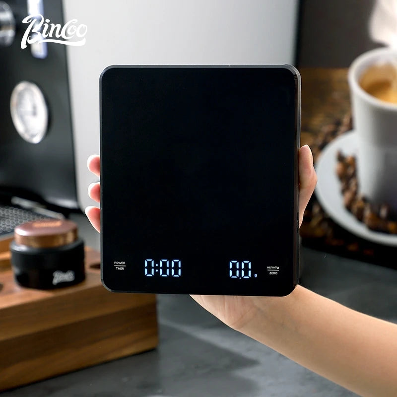 BINCOO Hand Brewed Coffee Electronic Scale Smart Home Kitchen Scale Coffee Bean Weigher Specialized Automatic Timing Scale