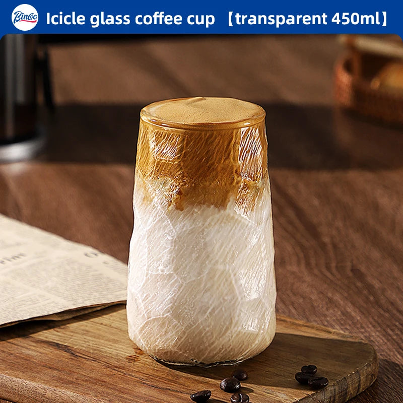 Bincoo GYKF2313 Premium Glass Coffee Cup Collection Retro Aesthetic for Dirty Coffee AmericanoEspresso High Quality for Home Cafe Use