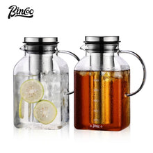 Bincoo 1200ML Glass Cold Brew Coffee Pot with double-layer Filter Cups Water Bottle Extracted Espresso Coffee Maker Juice Kettle