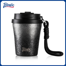 Bincoo 280ml Double Wall Ceramic Lined Travel Mug Portable Car Insulated Cup Stainless Steel Thermal Cup for Camping & Daily