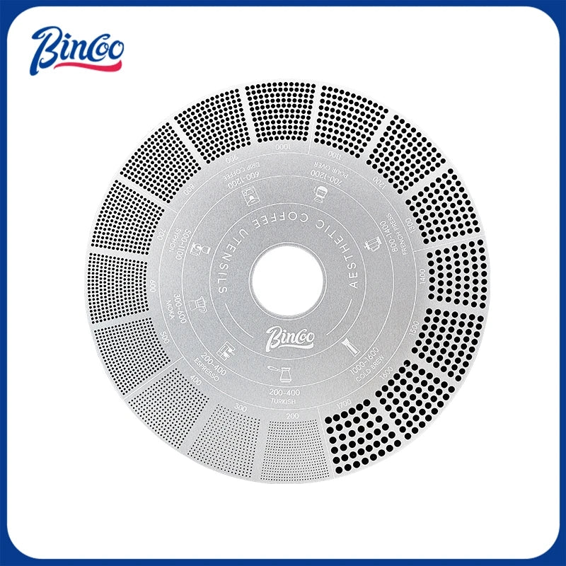 Bincoo GYKF2330 Coffee Grind Size Guide Card for Comparing Fineness and Coarseness Espresso and Pour Over Coffee to Achieve Ideal Grind