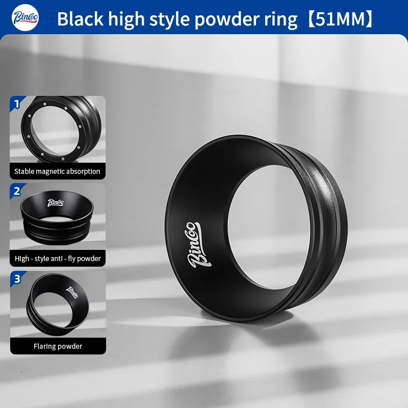 Bincoo Coffee Dosing Ring Magnetic High 3.2cm Espresso Funnel 51mm 58mm For Delonghi Breville Portafilter Home Barista Tools