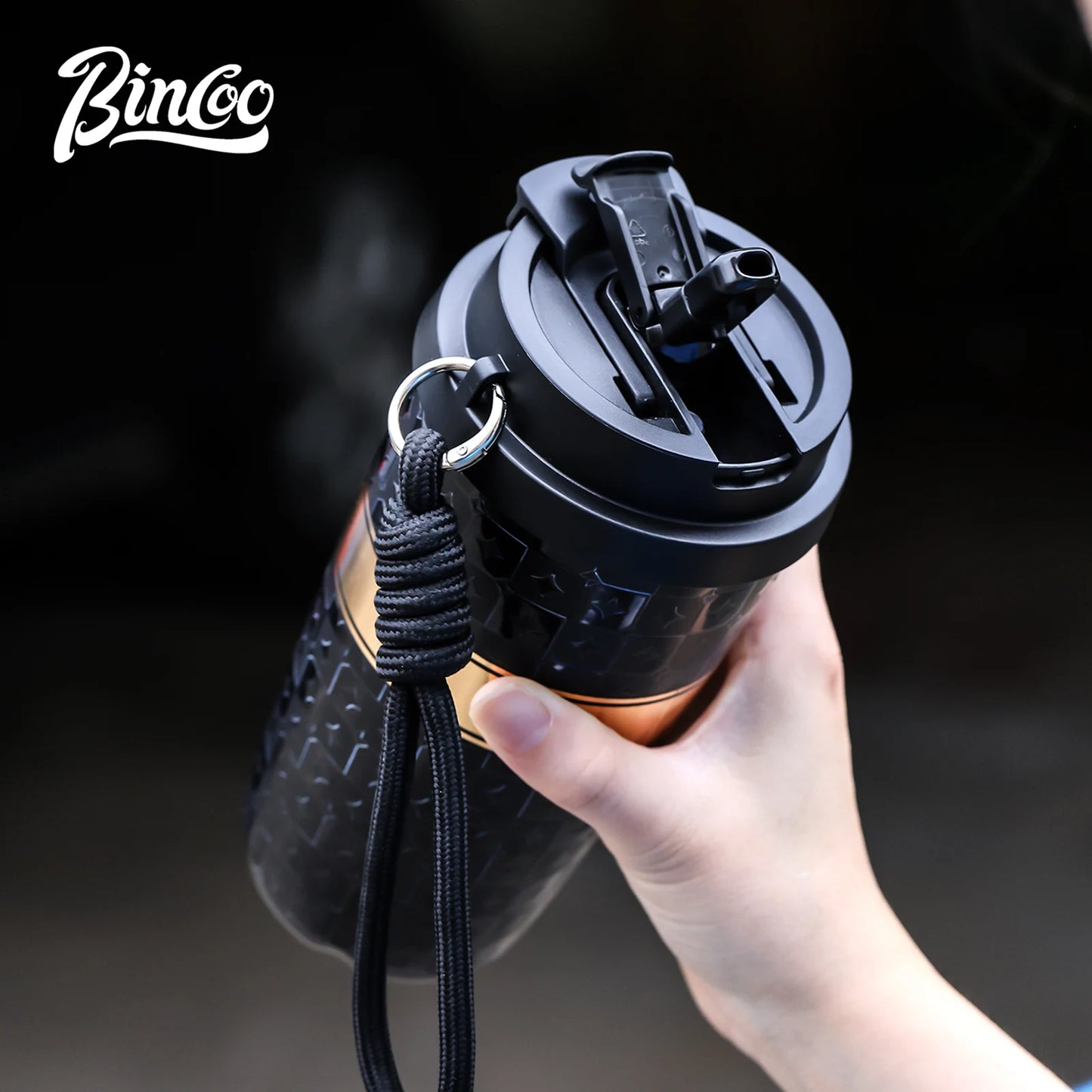 BINCOO 280/500ml Portable Coffee Thermos Cup Double Layered Ceramic Inner Wall Stainless Steel Car Travel Leak-proof Coffee Mugs