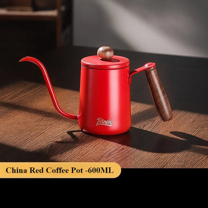 Bincoo 600 ML Coffee Gooseneck Kettle Cafe Camping Drip Pot  Barista Accessories Tools Coffeeware Utensils Tea Water