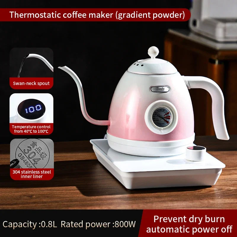 BINCOO Constant Temperature Electric Kettle Hand Brewed Coffee Pot Anti Dry Burning Intelligent Power-off Heating Pot Household