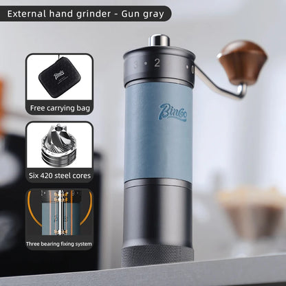 Bincoo SM12 Coffee Grinder External Adjustment Steel Core Manual Coffee Bean Grinder