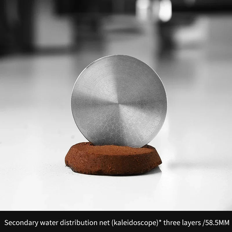 Bincoo Kaleidoscope Secondary Water Distribution Net Italian Coffee Powder Bowl Sintered Piece for Uniform Extraction Stainless