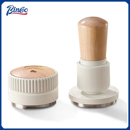 Bincoo 30-Pound Force Espresso Tamper Set - Universal 51/58mm Constant Pressure Coffee Tool with Leveling Base & Accessories