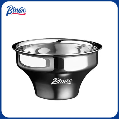 Bincoo 58mm Stainless Steel Stepped Filter Basket – Bottomless Portafilter Precision Bowl, Pressurized Espresso Extraction