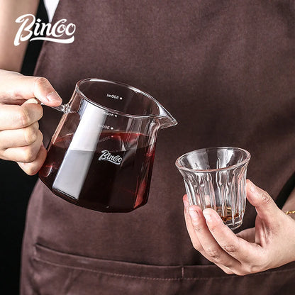 Bincoo 500ml 700ml Coffee Servers Maker Glass Coffee Sharing Pot for Drip Manual Pour over Coffee Pot for Home/Office/Café