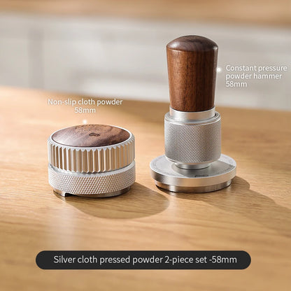 Bincoo 30LB Impact Force Tamper Set with Solid Wood Distributor 51/58mm Constant Pressure Self-Leveling Espresso Tool Kit