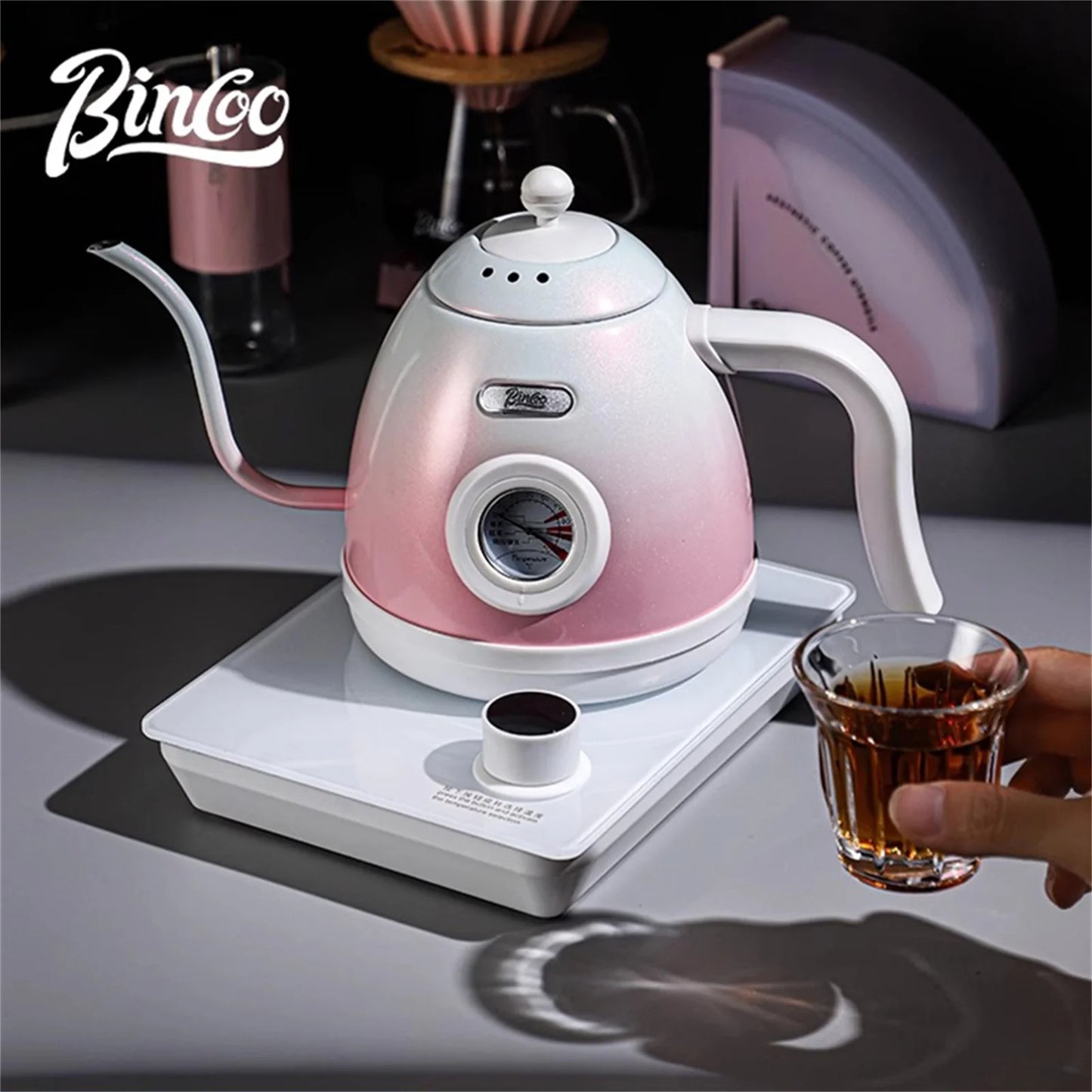 BINCOO Constant Temperature Electric Kettle Hand Brewed Coffee Pot Anti Dry Burning Intelligent Power-off Heating Pot Household