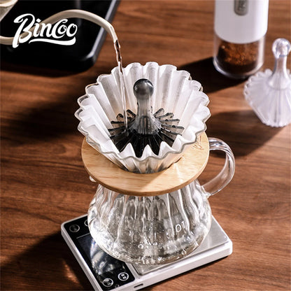 Bincoo Coffee Filter Paper Holder, Heat-Resistant Tritan Coffee Press Ring, Pour Over Assistant, Household Coffee Accessories