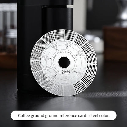 Bincoo GYKF2330 Coffee Grind Size Guide Card for Comparing Fineness and Coarseness Espresso and Pour Over Coffee to Achieve Ideal Grind