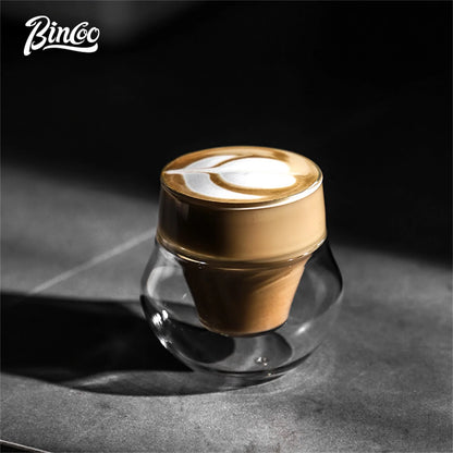 Bincoo 110ml Double Layer Insulated Coffee Cup, Glass Designed for Professional Tasting and Optimal Aroma Preservation