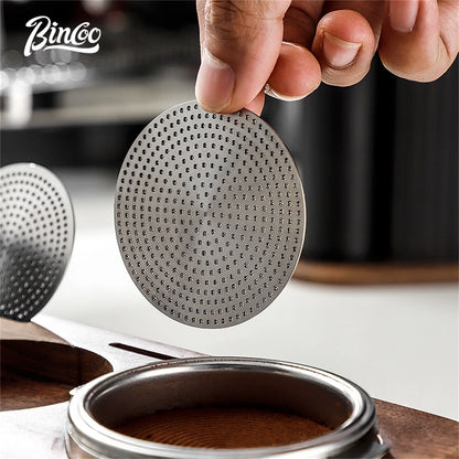 Bincoo Stainless Steel Espresso Filter - 51/53/58mm Universal Secondary Shower Mesh for Even Water Distribution For Barista Use