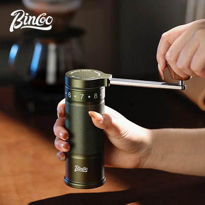 Bincoo Manual Coffee Grinder Hand Adjustable Portable Mill 420 CNC Steel Core Burr Inside Foldable Coffee Grinder Barista Tools