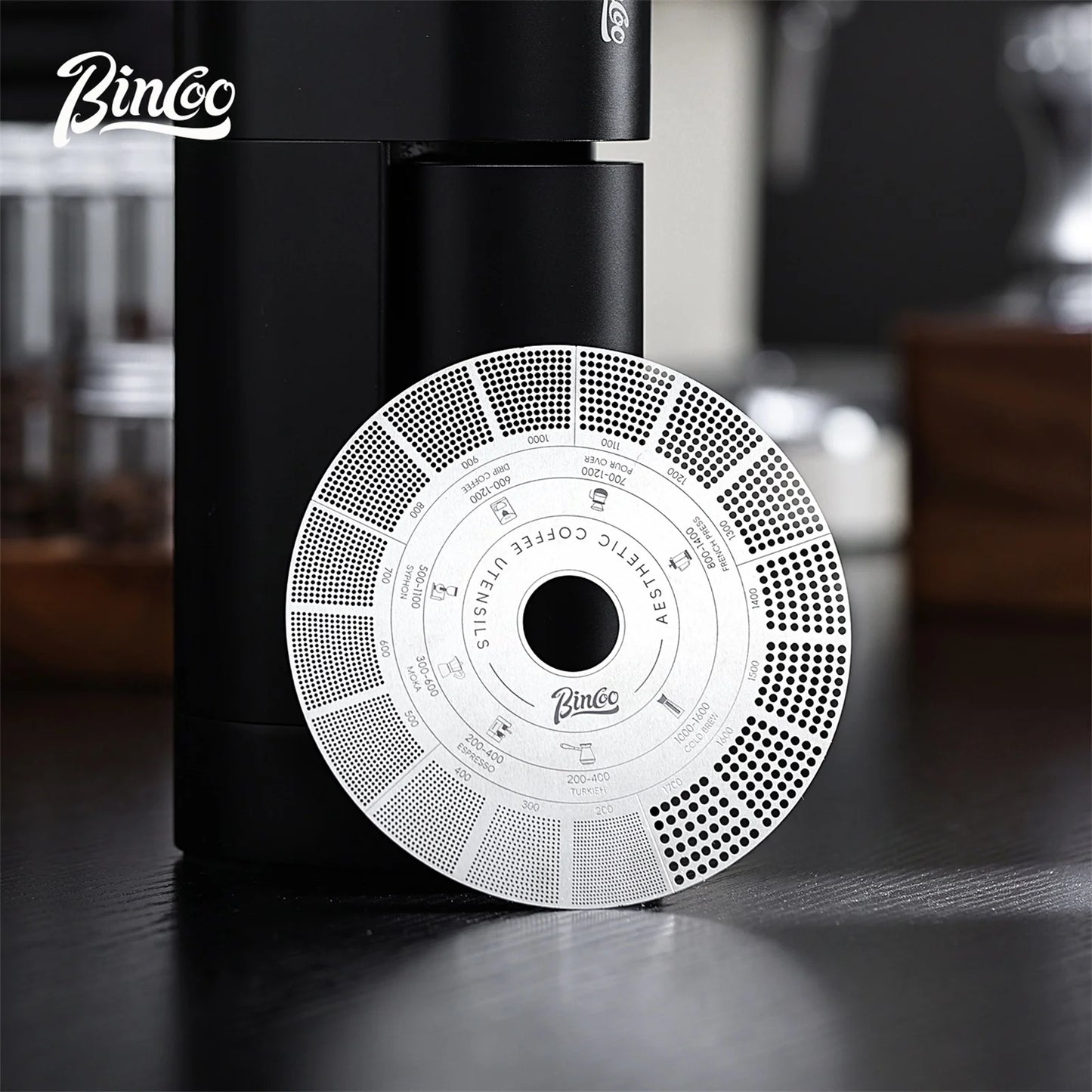 Bincoo GYKF2330 Coffee Grind Size Guide Card for Comparing Fineness and Coarseness Espresso and Pour Over Coffee to Achieve Ideal Grind