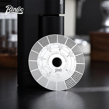 Bincoo GYKF2330 Coffee Grind Size Guide Card for Comparing Fineness and Coarseness Espresso and Pour Over Coffee to Achieve Ideal Grind