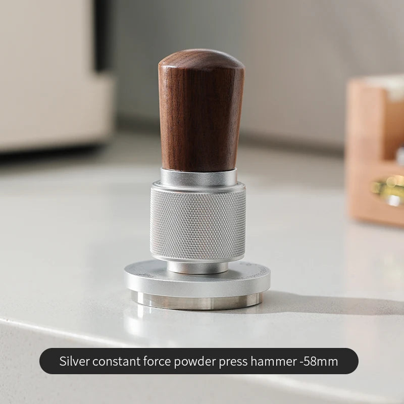 Bincoo 30LB Impact Force Tamper Set with Solid Wood Distributor 51/58mm Constant Pressure Self-Leveling Espresso Tool Kit