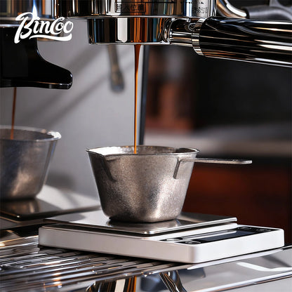 Bincoo Premium Titanium Double Eagle Spout Measuring Cup 90ml with Visible Scale for Home Baristas Large Capacity Easy Flow