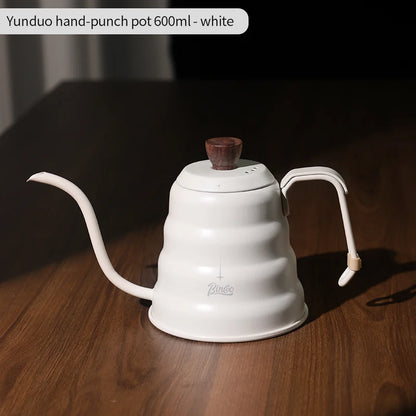 BINCOO 600ML Hand Brewed Coffee Pot 304 Stainless Steel Household Narrow Mouth Coffee Drip Kettle Pot Pour Over Coffee Tea Pots