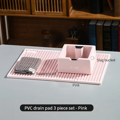 Bincoo Espresso Coffee Tamper Mat PVC Tamping Holder Anti-Skid Coffee Bar Mat for Delonghi Breville Portafilter Barista Tools