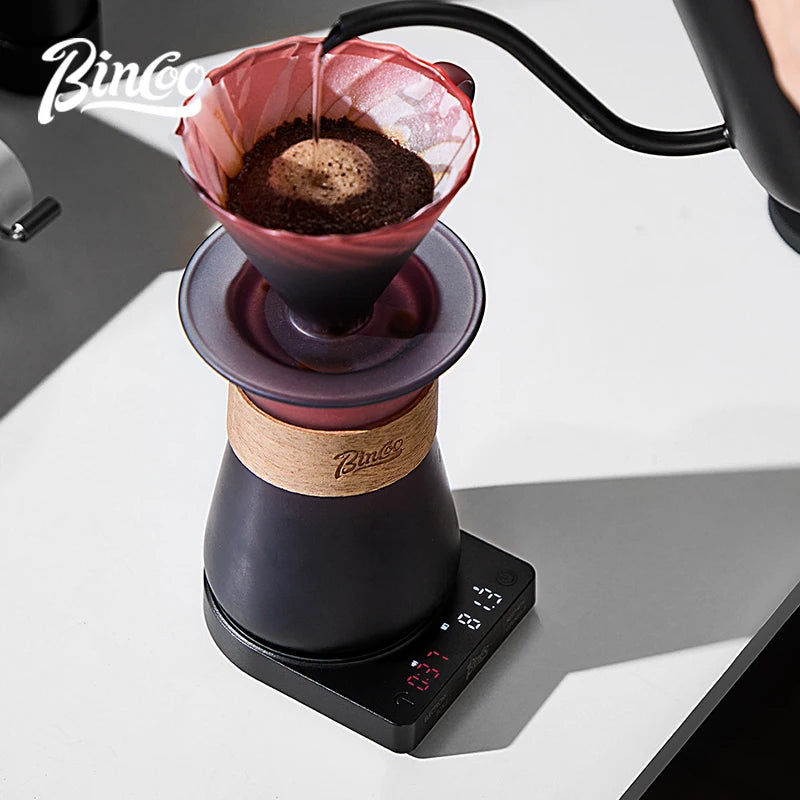 BINCOO Coffee Digital Scale Smart Scale for Weighing Espresso Beans Mini Portable Scale Accessories, Precise Home & Cafe Use