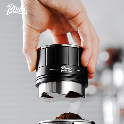 Bincoo 58/58.35mm Self Gravity Powder Distributor Stainless Steel Powder Hammer Automatic Height Adjustment Italian Barista Tool