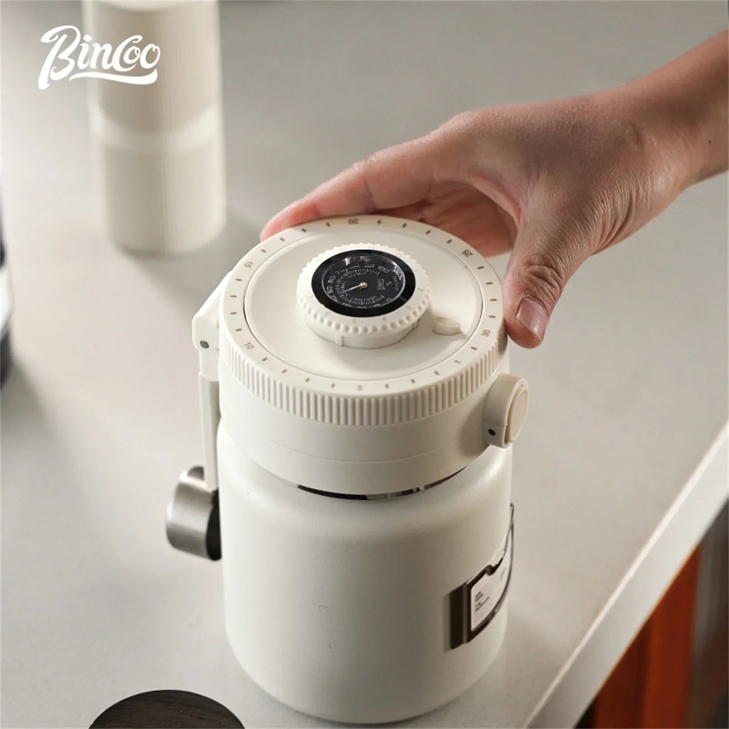 Bincoo 1000ML Coffee Bean Vacuum Airtight Sealed Tank Stainless Steel Grain Tea Nut Keep Fresh Storage Jars Kitchen Sealed Cans