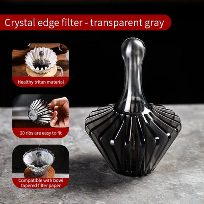 Bincoo Coffee Filter Paper Holder, Heat-Resistant Tritan Coffee Press Ring, Pour Over Assistant, Household Coffee Accessories