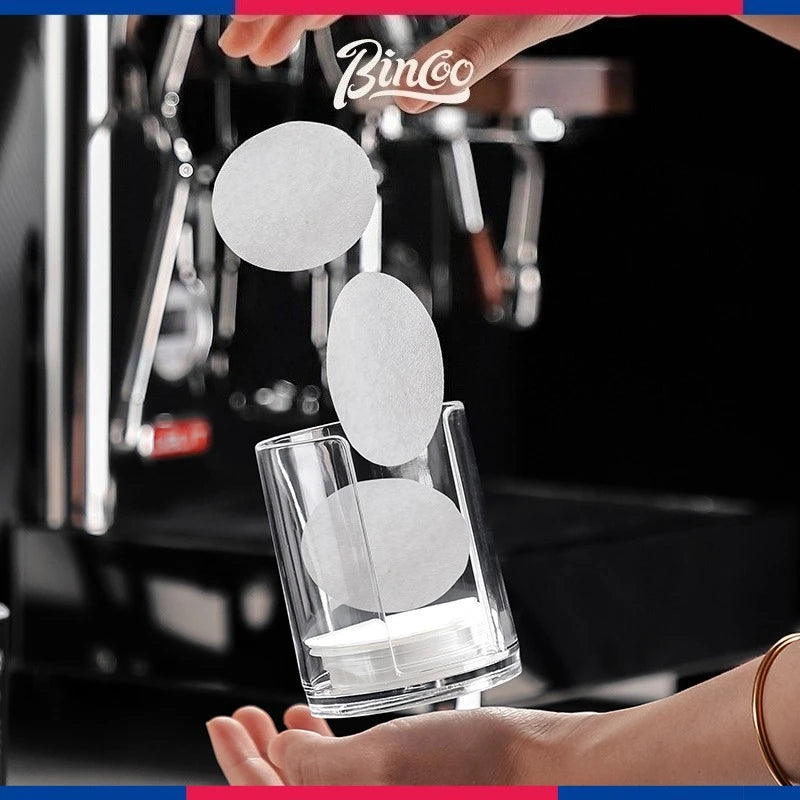 Bincoo Disposable Coffee Filter Paper for 51/53/58/60mm Espresso Maker 100Pieces Espresso Paper Filter Home Kitchen Accessorie