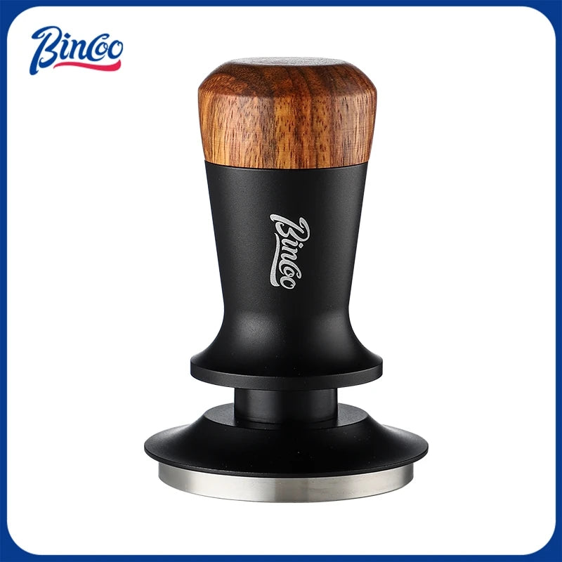 Bincoo Professional Coffee Tamper 51/58mm Spring Pressure Threaded Base Auto Leveling for Portafilter Use