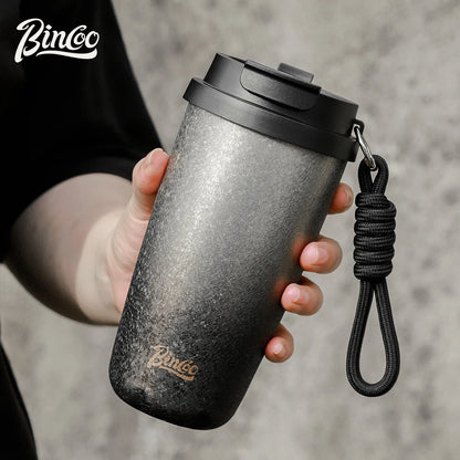 Bincoo 500ml Double Wall Ceramic Lined Travel Mug Car Vacuum Insulated Coffee Cup Portable Stainless Steel Thermal Cup for Daily