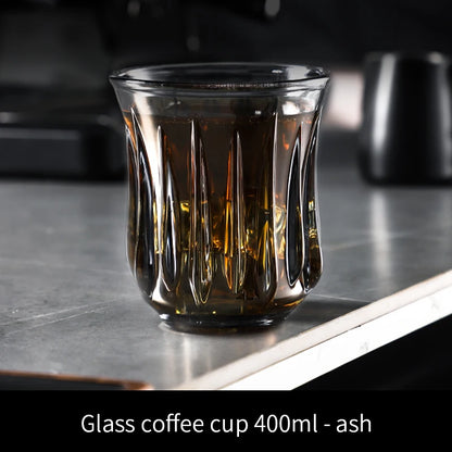 BINCOO 90ml-400ml Glass Coffee Cup Drinking Glasses for Espresso Cappuccino Latte Mug Juice Cocktails Home Kitchen Barista Tools