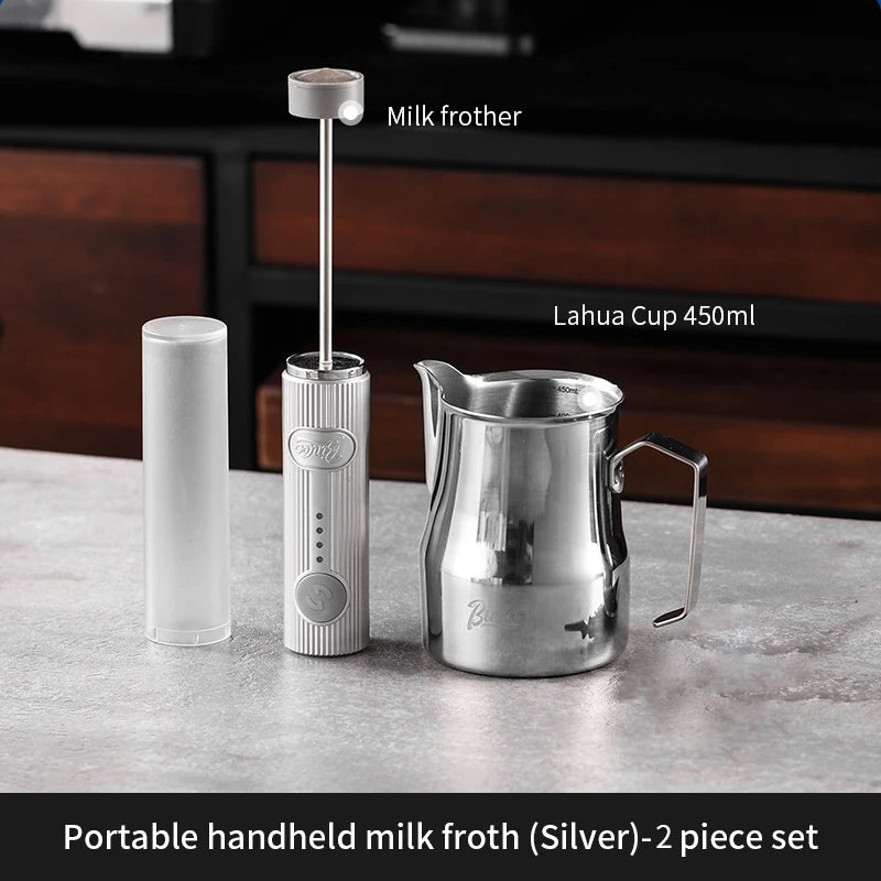 Bincoo Coffee Electric Milk Frother Coffee Latter Mug Set Milk Frother Mixer Coffee Latte Art Cup 300/450ML