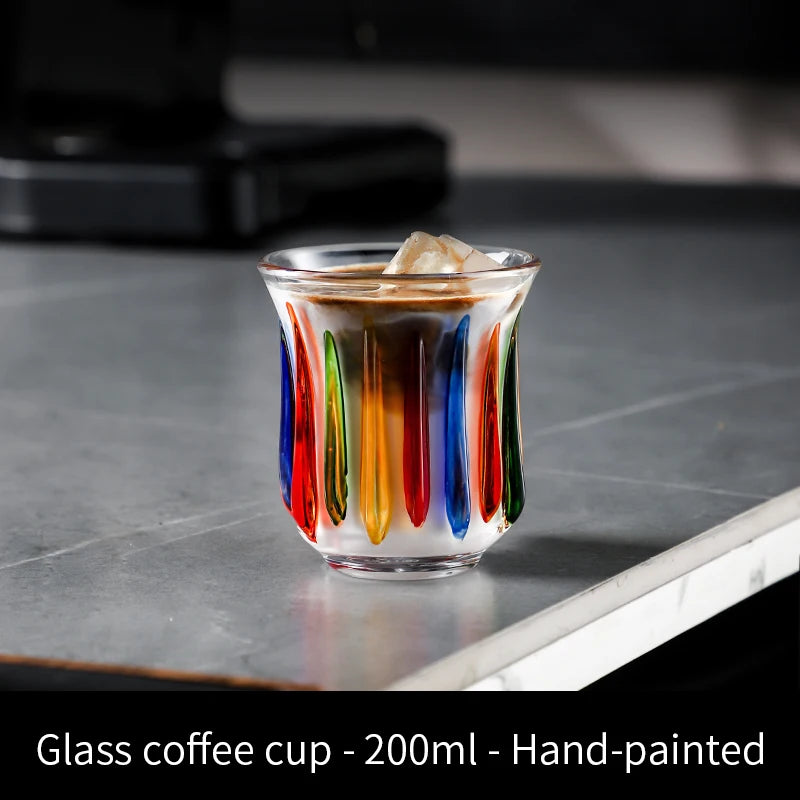 BINCOO 90ml-400ml Glass Coffee Cup Drinking Glasses for Espresso Cappuccino Latte Mug Juice Cocktails Home Kitchen Barista Tools