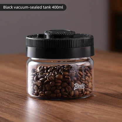 BINCOO Vacuum Sealed Tank Coffee Bean Storage Tank Household Glass Food Storage Jars Moisture-proof Airtight Sealed Container