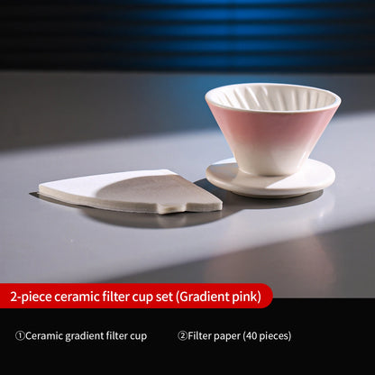 Bincoo Pour Over Coffee Set – Ceramic Dripper & Carafe, Drip Extraction Brewer, Perfect Gift for Coffee Lovers