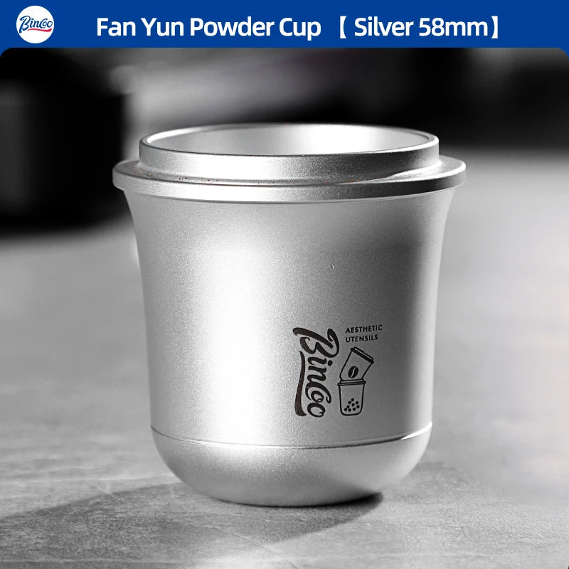 Bincoo 51/58mm Coffee Dosing Cup Aluminum Material Compatible with Espresso Portafilter Durable Wear Resistant Tool for Barista