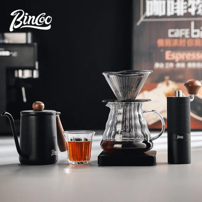 Bincoo 600ML Coffee Servers Sharing Transparent Glass Pot Coffee  Drip Filters Cup Coffee Utensils