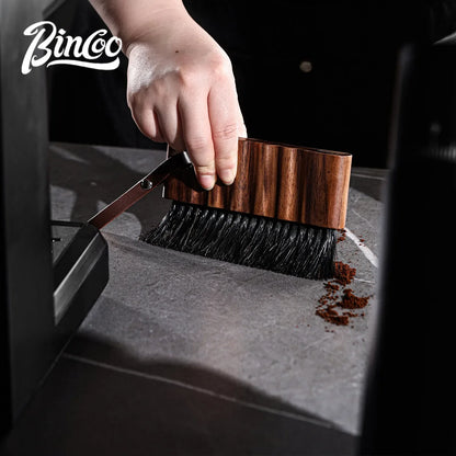 Bincoo Coffee Grinder Brush Wooden Handle Cleaning Tool for Machine Gaps Desktop Hanging Home Bar Barista Accessories