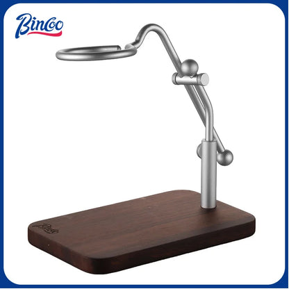 Bincoo GYKF2145 Portable Coffee Drip Holder Adjustable Aluminum Dripper Holder Italian Espresso Machine Bracket, Lightweight Drip Holder