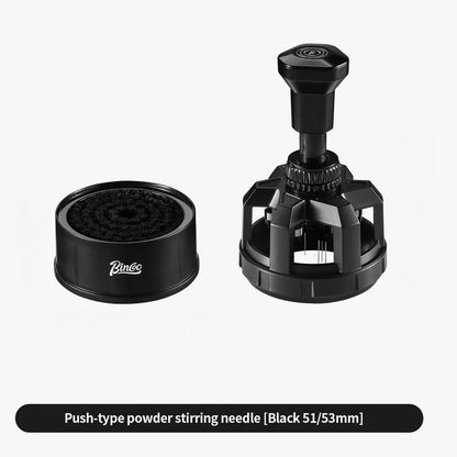 Bincoo Espresso Coffee Distributor – Press & Rotate Stirring Needle, Adjustable, Evenly Break Clumps, Anti-Clump Tool
