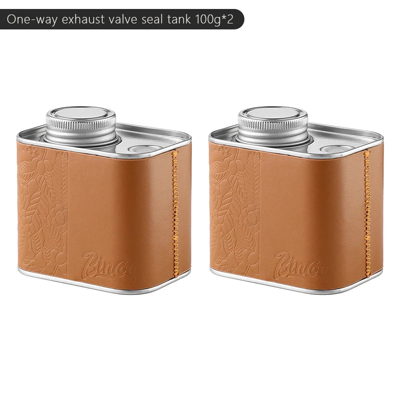 Bincoo Vacuum Coffee Container with One Way Valve Food Grade Airtight Canister for Coffee Bean Storage and Kitchen Use