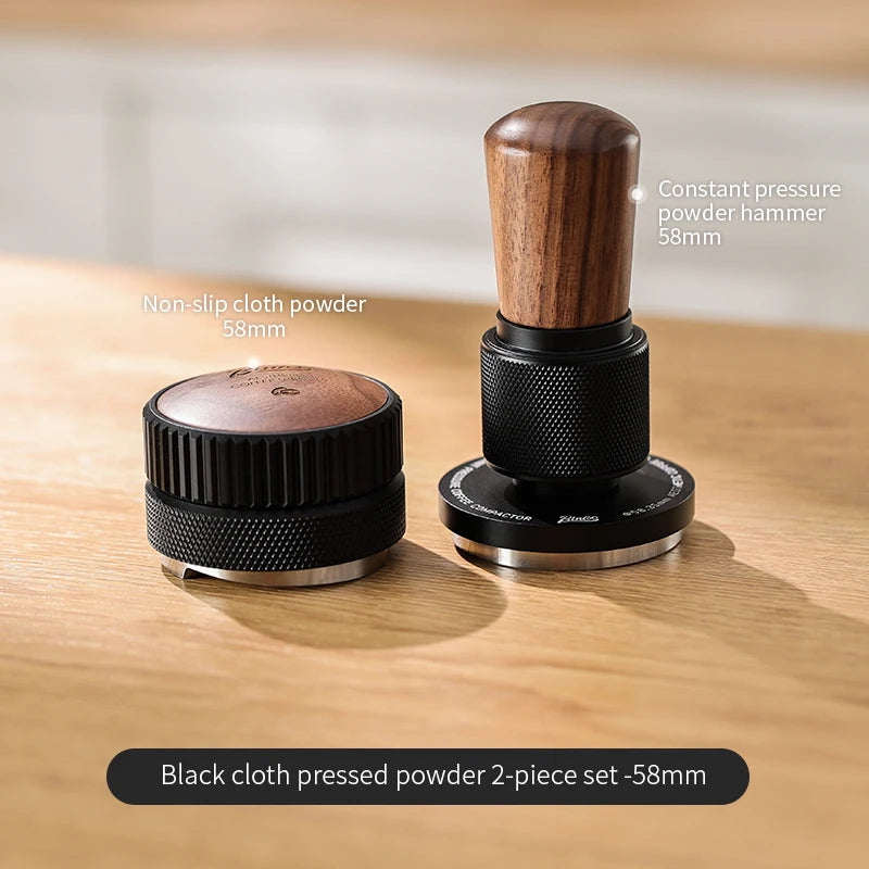 Bincoo 30LB Impact Force Tamper Set with Solid Wood Distributor 51/58mm Constant Pressure Self-Leveling Espresso Tool Kit